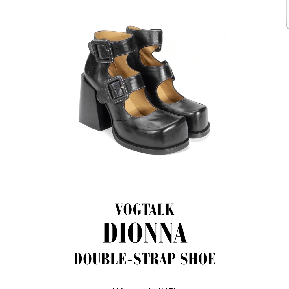 Vogtalk DionnaJohn Fluevog Black Double-Strap Heels Worn Once Only C